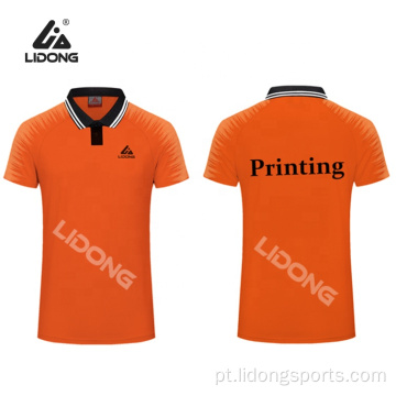 Impressão de design de camiseta polo personalizada